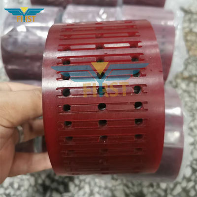 빨간색 흡수 휠 124*70mm 접기 기계용 폴리우레탄 인쇄 부품